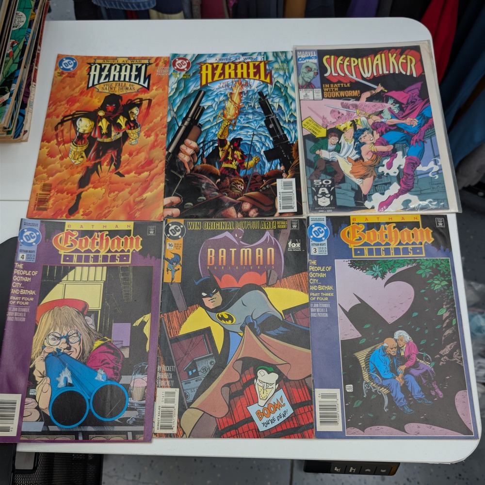 VTG DC Marvel‎ Comic Lot Azrael Batman Gotham Nights Adventures Sleepwalker 90s